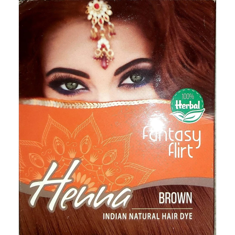 Хна для волосся fantasy FLIRT Brown — коричневий, пак = 6 шт.