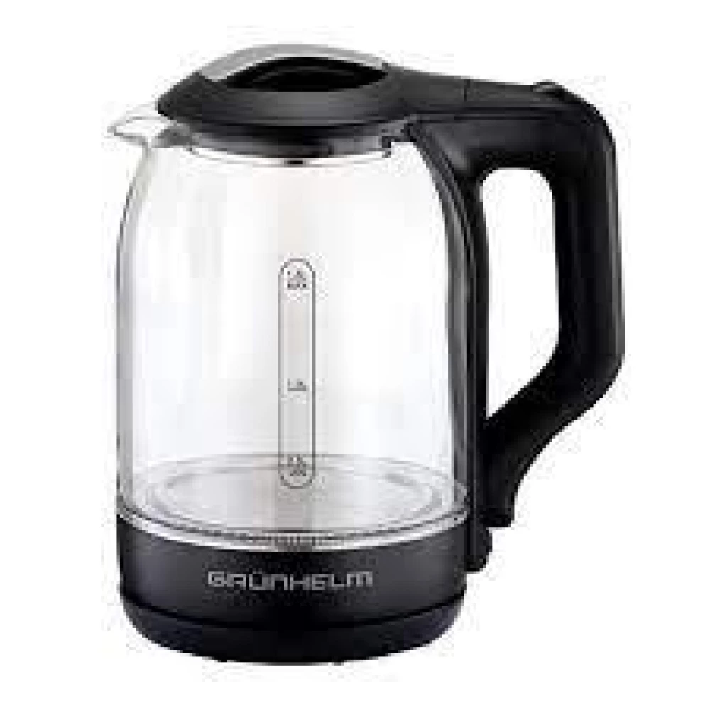 Чайник Електро GRUNHELM EKG-1843B скло (чорний) 1,8л, дисковий 1500 Вт