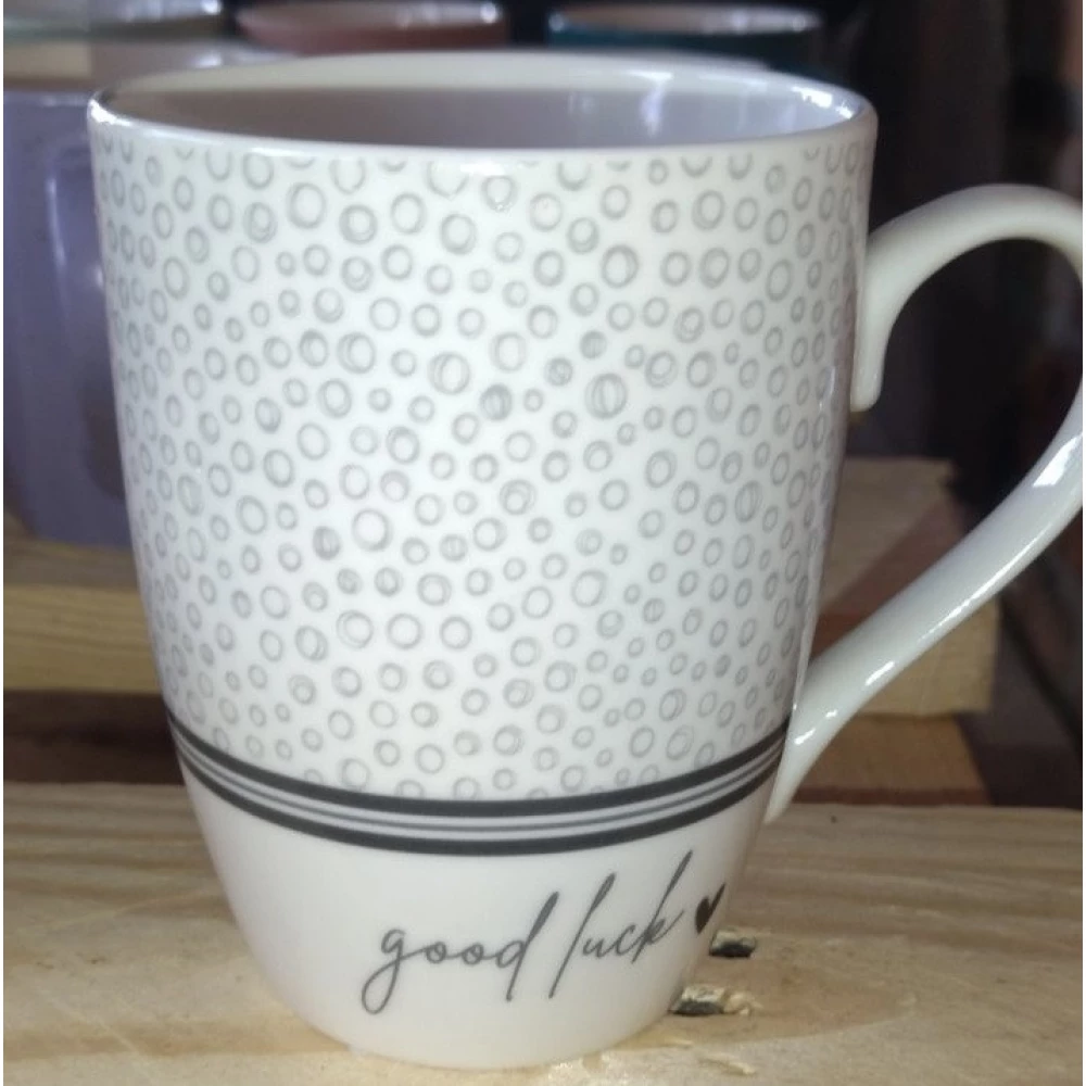 Чашка Сіра крапинка Vittora, 340мл.