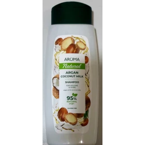 Изображение товара -  Шампунь Aroma Natural з Аргановою олією і Кокосовим молоком для об“єму і блиску (400мл.)