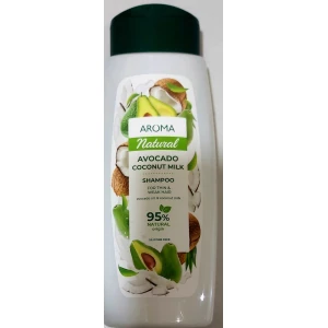 Изображение товара -  Шампунь Aroma Natural з олією Авокадо і Кокосовим молоком для тонкого і слабкого волосся (400мл.)