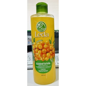 Изображение товара -  Шампунь Leda (Леда) “Сила обліпихи“ для сухого та пошкодженого волосся 490 ml ящ.20шт.
