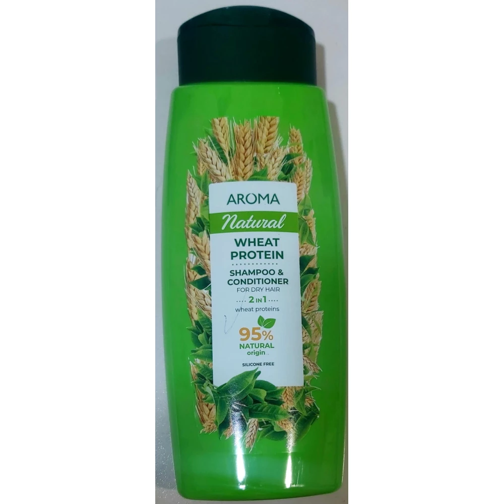 Шампунь і кондиціонер Aroma Natural 2 в 1 з пшеничним протеїном для сухого волосся (400мл.)