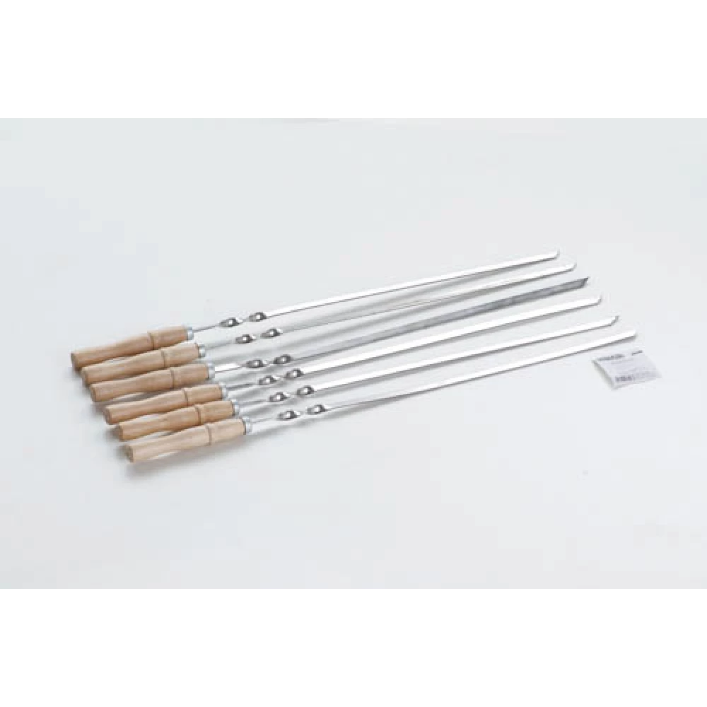 Шампур з дерев“яною ручкою з нерж сталі 590*10*2мм Сила