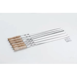 Изображение товара -  Шампур з дерев“яною ручкою з нерж сталі 590*10*2мм Сила