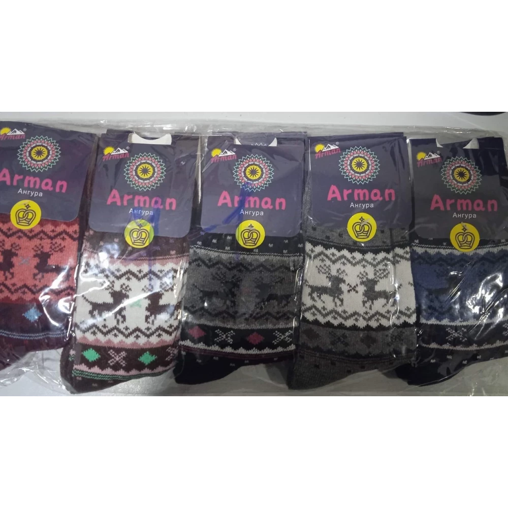 Шкарпетки жіночі ангора асорті Олені, Шерсть уп.-10пар/ 23231-7-1 Arman