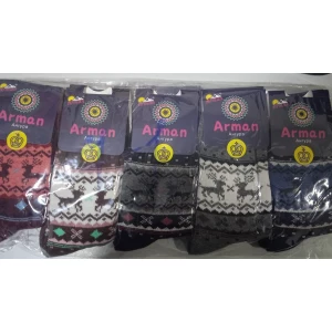 Изображение товара - Шкарпетки жіночі ангора асорті Олені, Шерсть уп.-10пар/ 23231-7-1 Arman