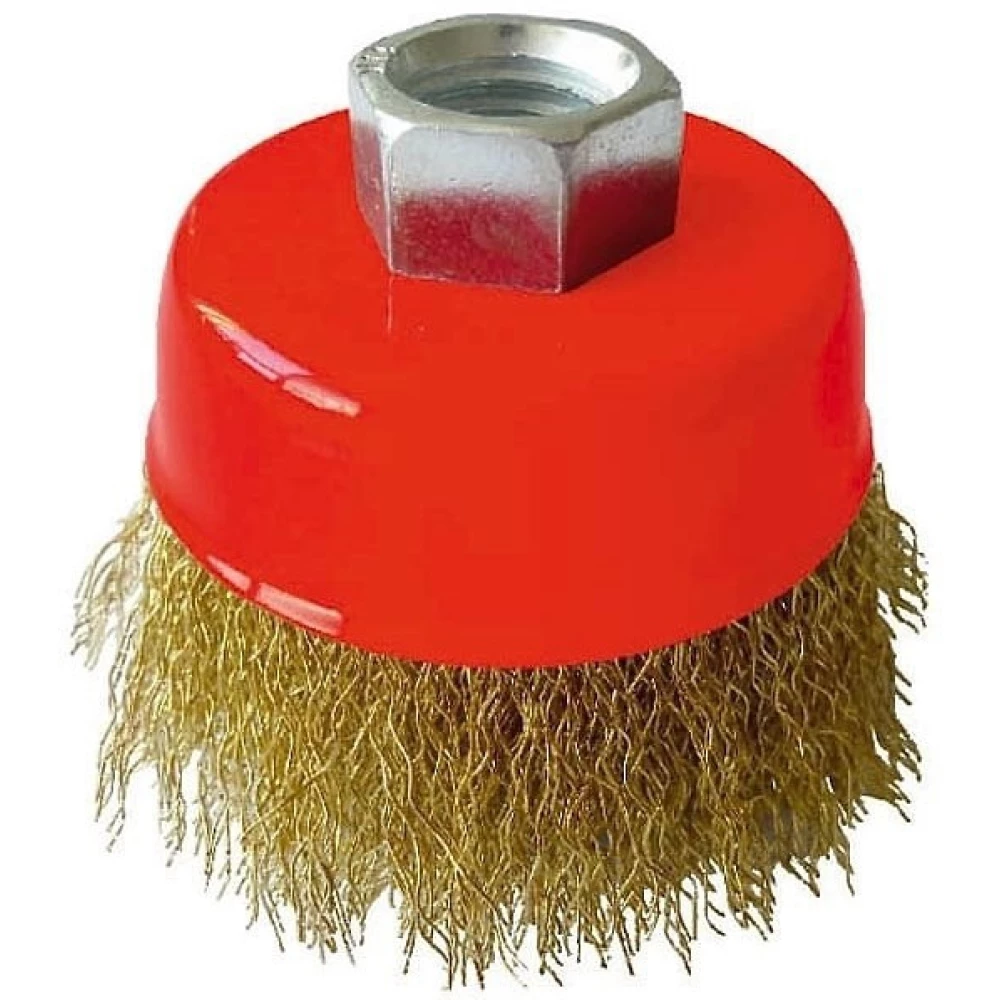 Щітка торцева із гофрованої проволки,75мм, М14  Werk WE107175/7132621