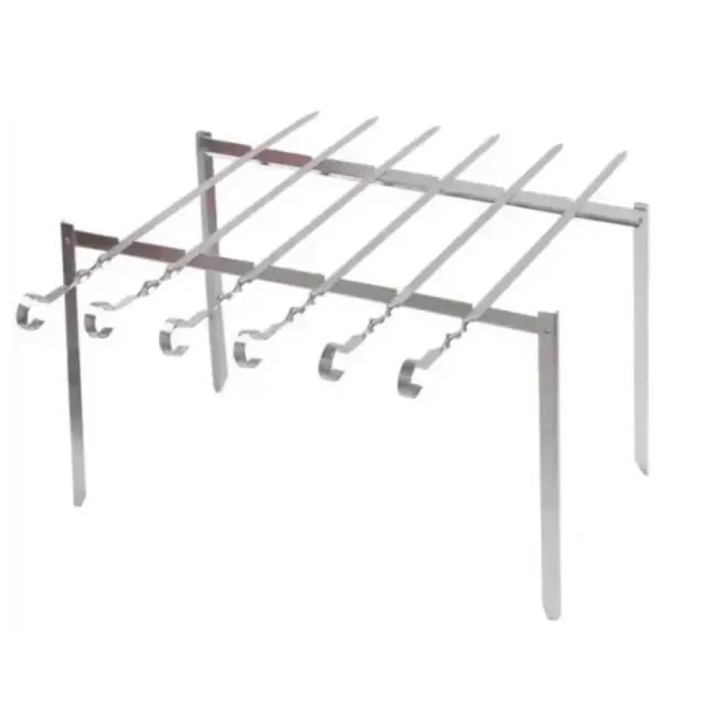 Мангал-рамка(підставка для шампурів) 62*34*1,5 см, з нержавіючої стамі 3мм, з чохлом (СИЛА)