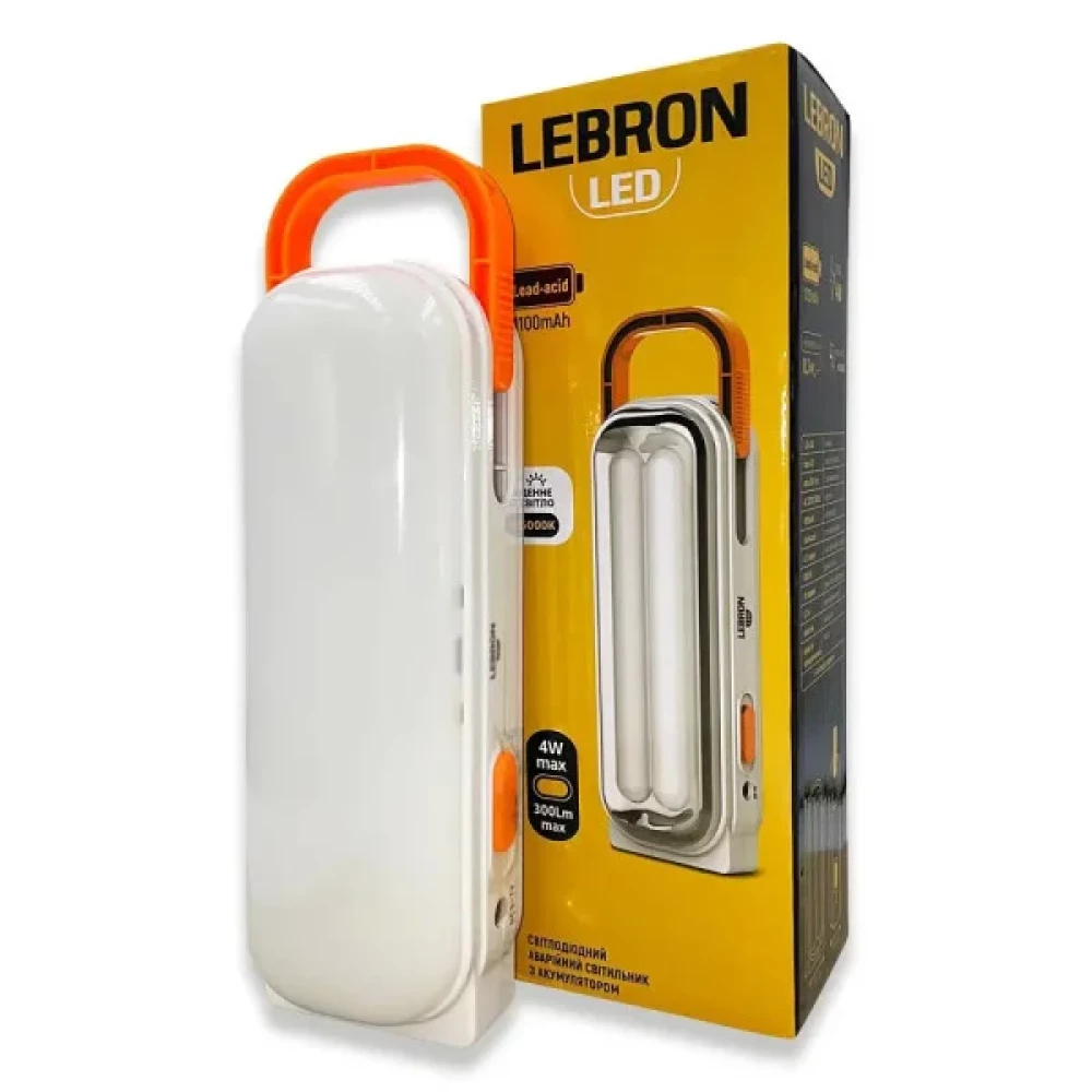 Світильник Led аварійний акум. Lebron L-EL-432, 4w 1100mAh 16-95-24