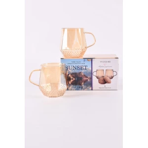Изображение товара -  Набір чашок SUNSET з боросилікатного скла VITTORA, 2шт, 400мл VT-5105-400