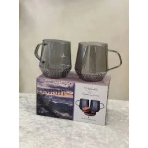 Изображение товара -  Набір чашок NIGHT з боросилікатного скла VITTORA, 2шт, 400мл VT-5106-400