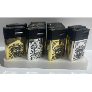 Изображение товара -  Запальничка турбо Метал плоска No2084, пач.-20 шт.