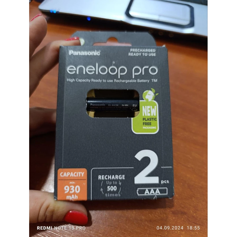 Акумулятор PANASONIC Eneloop NI-MH Pro AAA 930 mA·год, пак 2 шт.