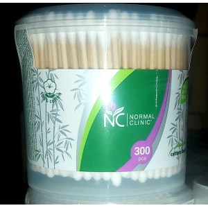 Изображение товара -  Ватні палички NORMAL cliniс бамбук - 300 шт. в круглій коробціі (36 шт/ящ)