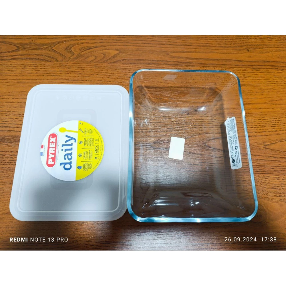 Форма с/к PYREX DAILY форма з криш.скл.прям22*17см.(1.3л)