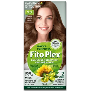 Изображение товара -  Маска тонуюча “Фіто лінія“ Herb“s Planet Fito Plex 7.0 Русявий 30 ml