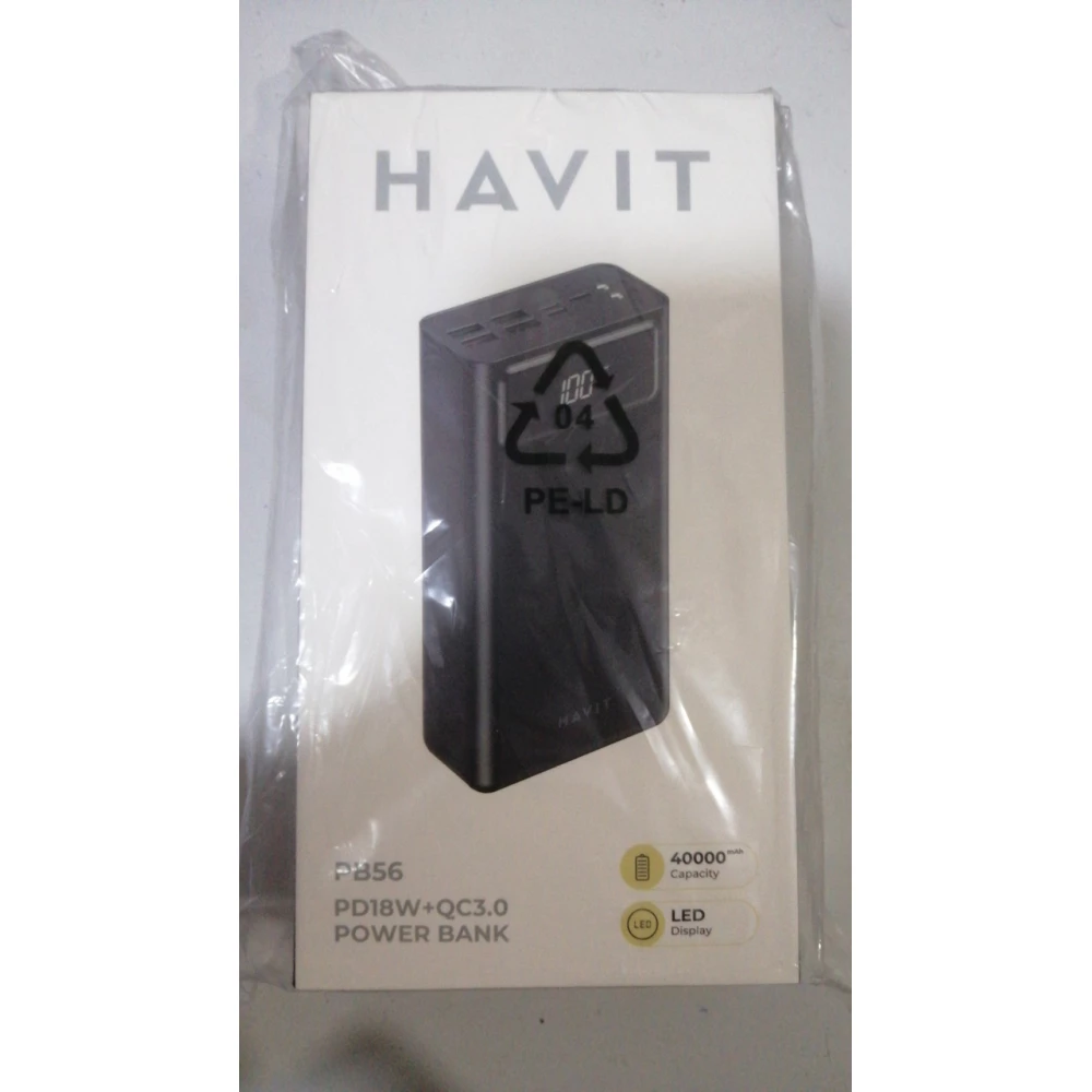Повербанк HAVITHV-PB91 Black QC+PD 400000mah