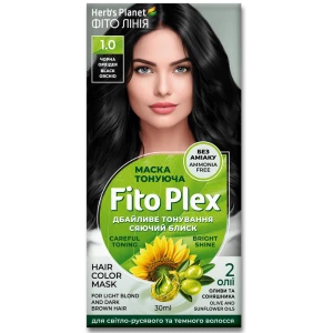 Изображение товара -  Маска тонуюча “Фіто лінія“ Herb“s Planet Fito Plex 1.0 Чорна орхідея 30 ml
