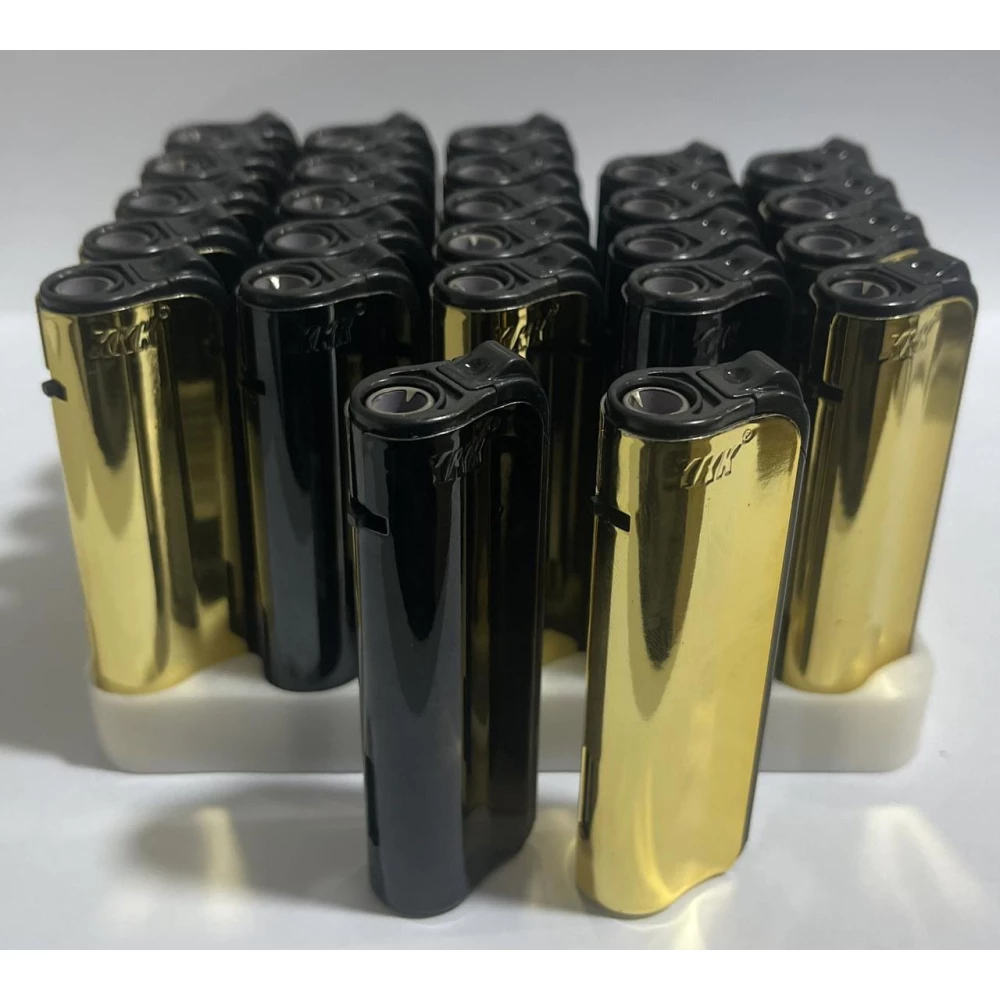 Запальничка турбо Метал №856GB Чорна - Золото, уп.-50шт.