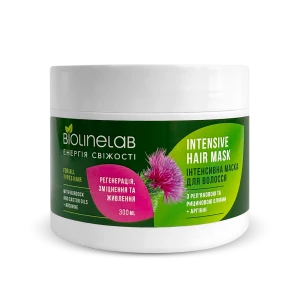 Изображение товара -  Інтенсивна маска для волосся з реп“яховою та рициновою оліями посилена аргініном, 300мл