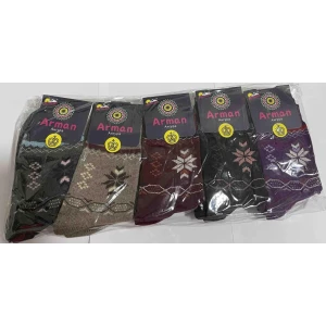 Изображение товара - Шкарпетки жіночі овеча ангора Квітка Arman37-41(10уп/600міш)