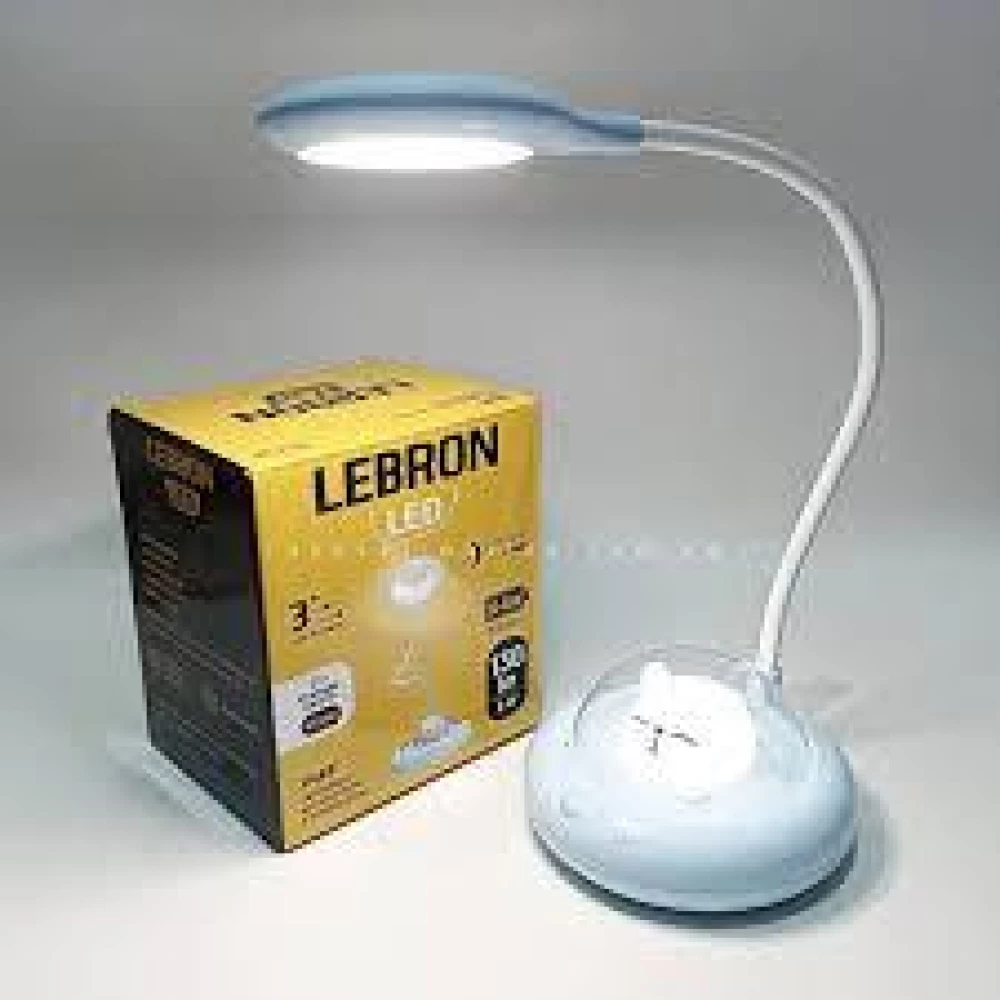 LED лампа настільна  LEBRON L-TL-L54, 6W.4100K, Li-ion 1200mAh USB синя
