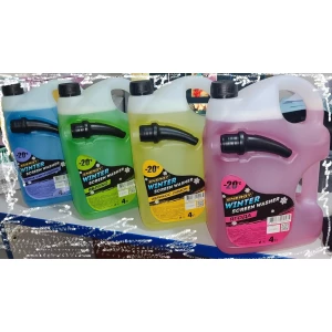 Изображение товара -  Омивач зимовий “ENERGY“ (-20) 4л. 48 мм. Каністра + носик,Червоний, Зелений, Жовтий, Блакит, уп.-4шт.