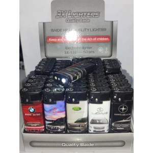 Изображение товара -  Запальничка турбо 3Х-1309 Машини, пач-50 шт. ЛІХТАР