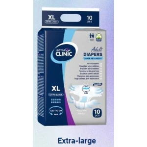 Изображение товара -  Супер поглинаючі підгузкидля дорослих normal CLINIC XL 9 крапель. талія 130-170см РСV013