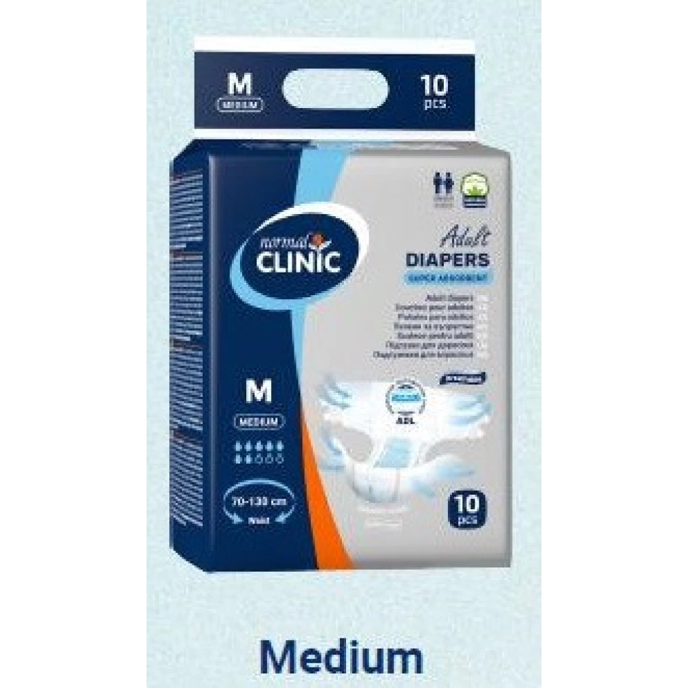 Супер поглинаючі підгузкидля дорослих normal CLINIC М 7 крапель. 290mm/пач.6шт. РСV011
