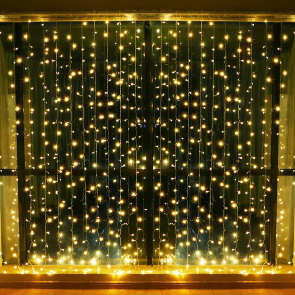LED гірлянда LEBRON штора 2*2м,240LED жовта, IP20 15-18-75