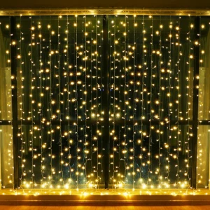 Изображение товара -  LED гірлянда LEBRON штора 2*2м,240LED жовта, IP20 15-18-75