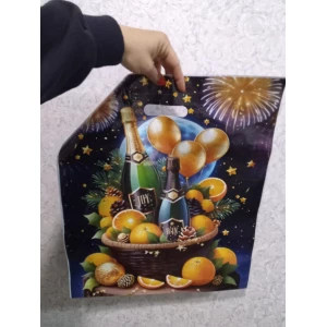 Изображение товара -  Прорізна руч. Пак. 40*45 Новий рік уп.25шт.