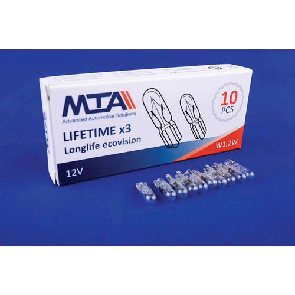 12V W1.2W 2 contact/безцокольна картон (10 шт.)  (MTA) (паков — 10 шт.) 28513 /82130 MC1