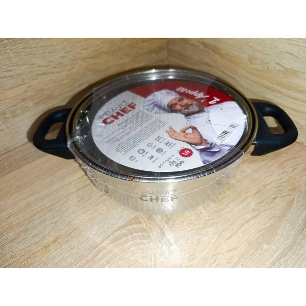 Каструля BRAVO CHEF L“Appetit 18 см 1,8 л. p бакелітовими ручками