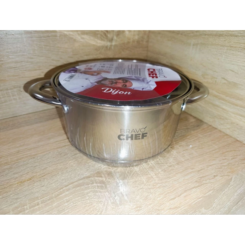Кастрюля BRAVO CHEF 22 см. 3,5л. p бакелітовими ручками