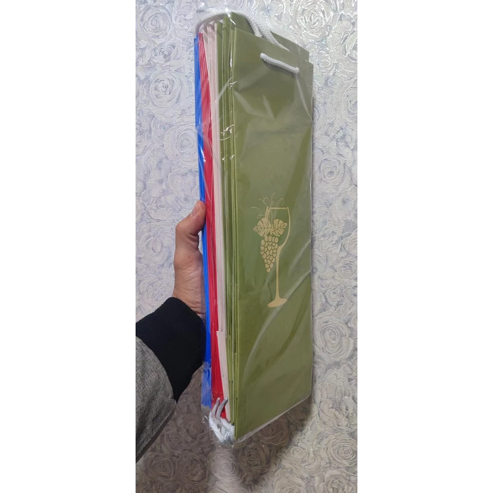 Подарунковий пакет пап. No11 12*39*9, пач.-10 шт. Пляшка