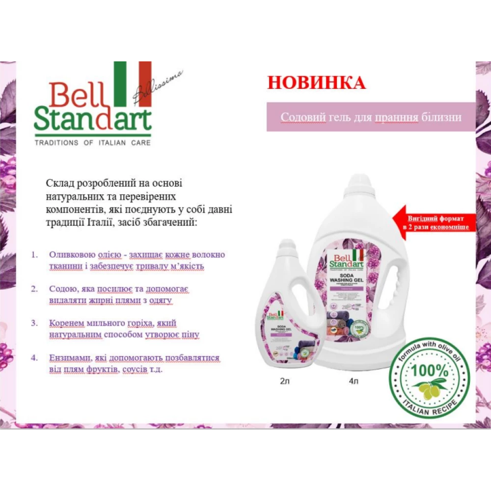 BS Гель Сод.  для прання Універсальний 2л.
