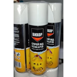 Изображение товара -  Аерозоль “Вихор“ від комарів та кліщів, гедзів 150мл на 6 години (12шт/ящ48)