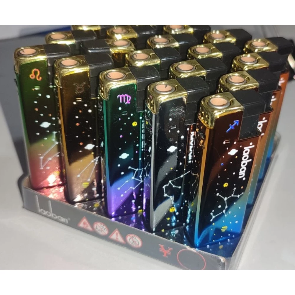 Запальничка турбо Метал No803-XK “LAOBAN“, пак.-25 шт. пач.-2 уп.=50 шт.