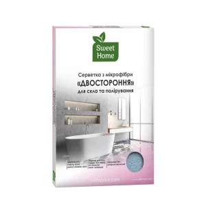 Изображение товара -  Серветка з мікрофібри двохстороння. “Sweet Home“