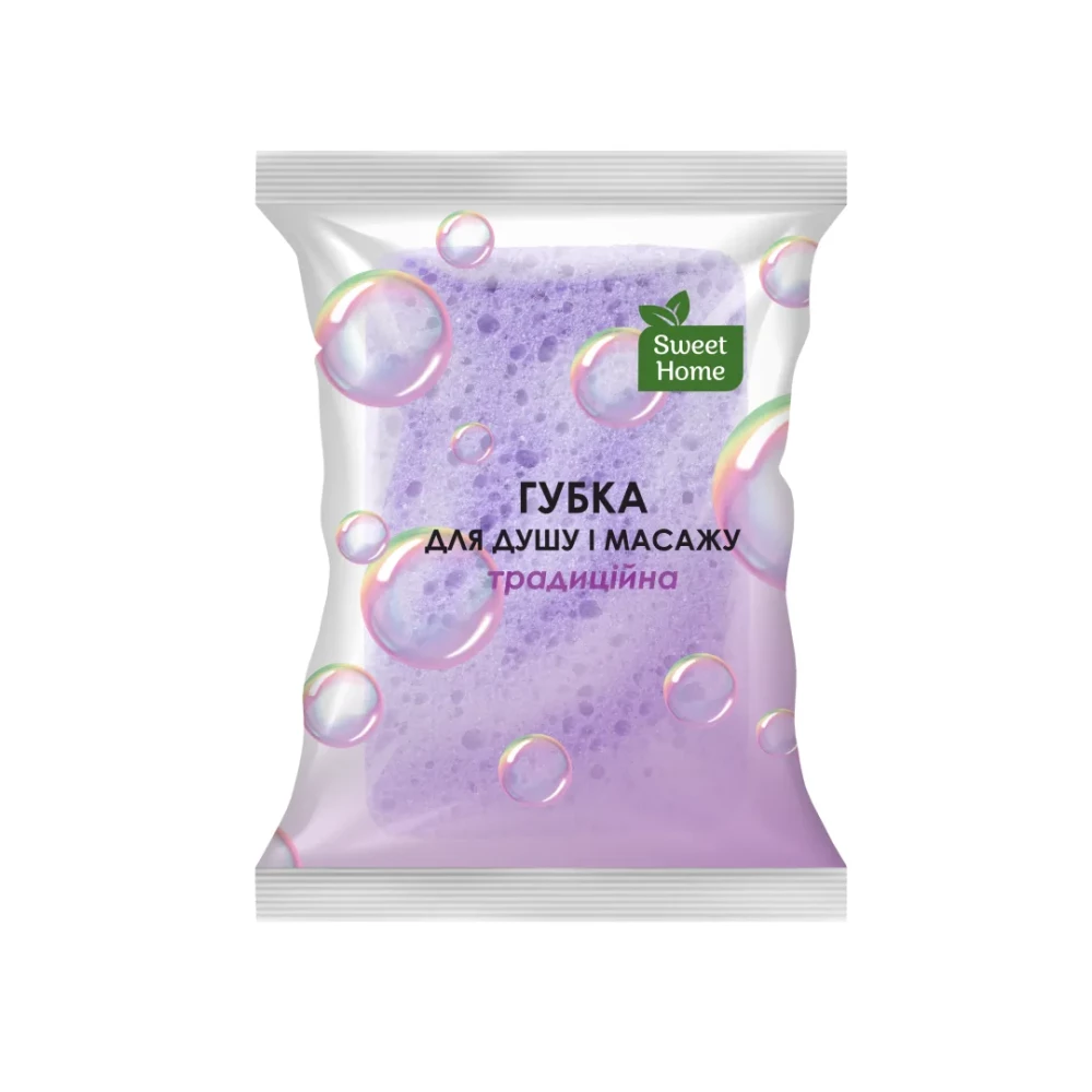 Губка для душу та масажу “Традиційна“. “Sweet Home“