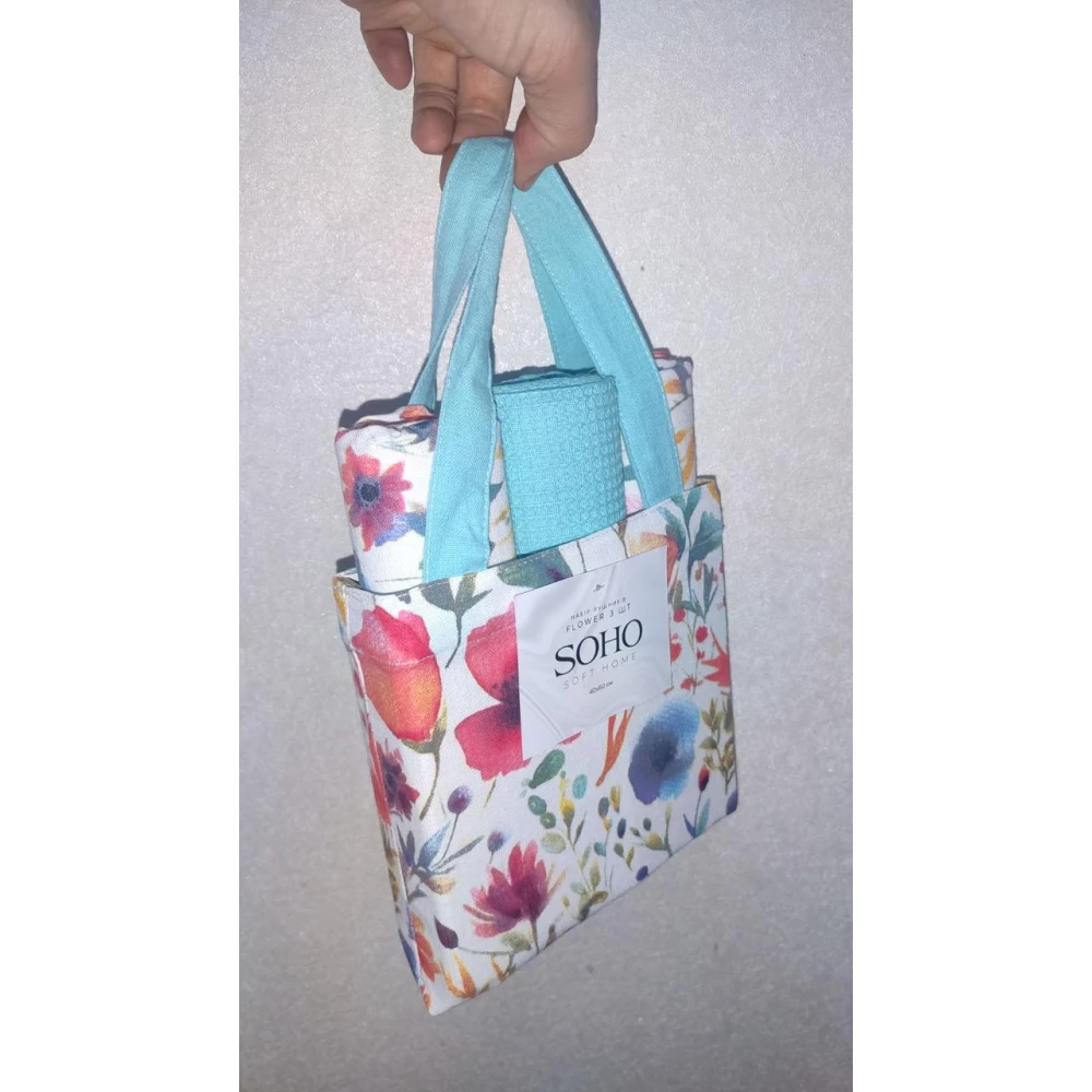 Набір рушників 40*60см. SOHO Бавовна 100%  Flower 3шт.