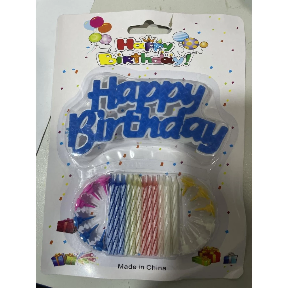 Свічка в торт Happy Birthday SR036