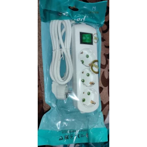 Изображение товара -  Подовжувач 3гн/2м з/з з кнопкою LEZARD LETITIA 721-0302-302