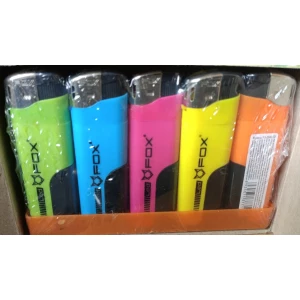 Изображение товара -  Запальничка п“єзо Ліхтарик Fox 204-LED, кольорова, пач-50шт.