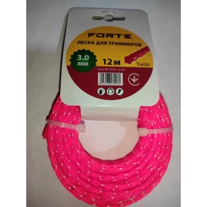 Изображение товара -  Ліска до мотокоси 3,0мм*12м Кручений квадрат (TS30-12-O3), картон, діаметр 3,0мм, довжина 12м.