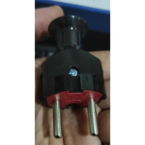 Изображение товара -  Вилка пряма штепсельна Чорна 16А  TERRA LXL .126BL