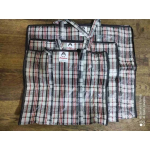 Изображение товара -  Сумка хоз. молнія клітка №3, Широка, вис.44, шир.49см., закл. 20см.